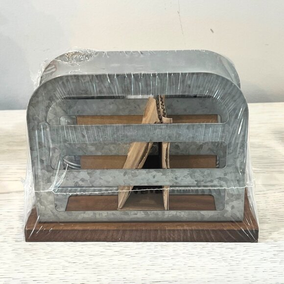 Better Homes & Gardens - Galvanized Salt & Pepper Shakers w/ Napkin Holder - New - Picture 5 of 6